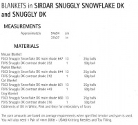 Knitting Pattern - Sirdar 4541 - Snuggly DK and Snowflake DK - Blankets